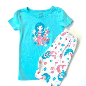 Gymboree Toddler Girl Mermaid Short Pajama Set, Size 4